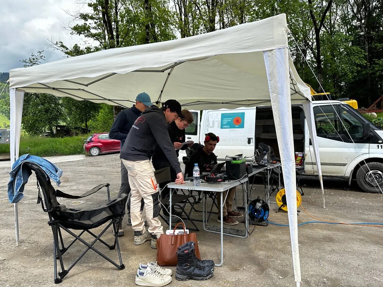 die studierenden beim test