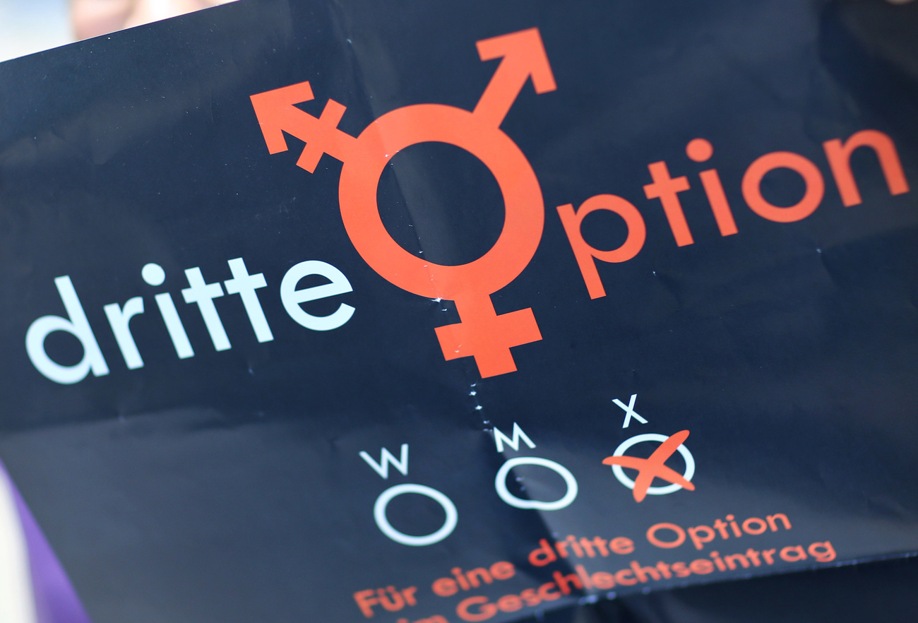 plakat für ein drittes amtliches geschlecht