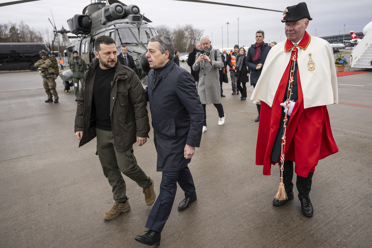 Volodimir Zelensky con Ignazio Cassis