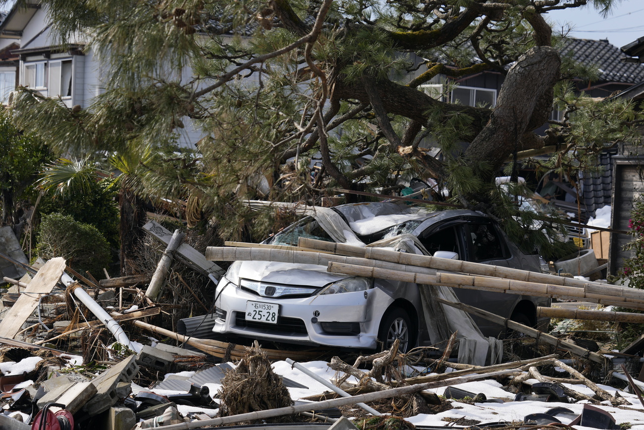 Crushed car