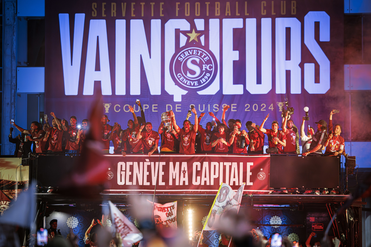 Festa per la vittoria della Coppa Svizzera.