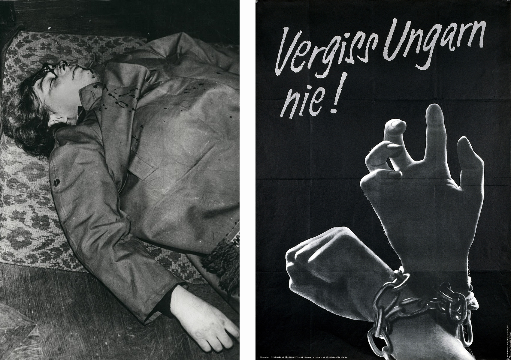 Plakat und Opfer