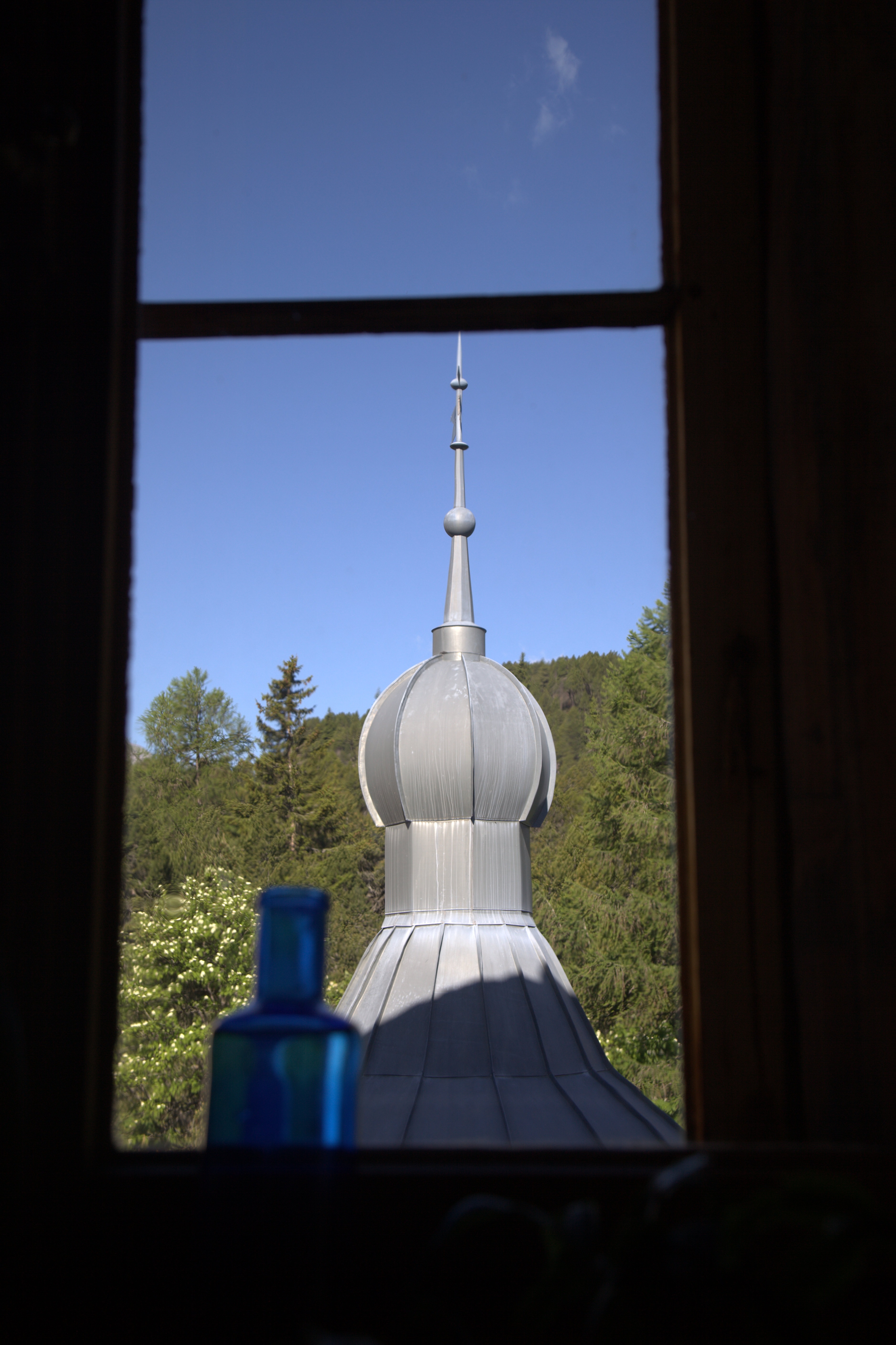 Vista dalla finestra della casa.