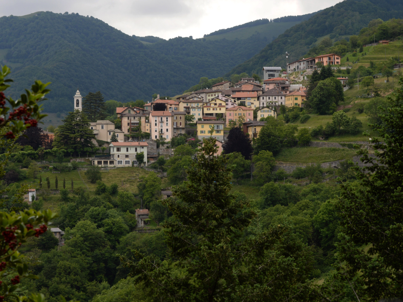 Valle di Muggio in Ticino isolated due to a landslide