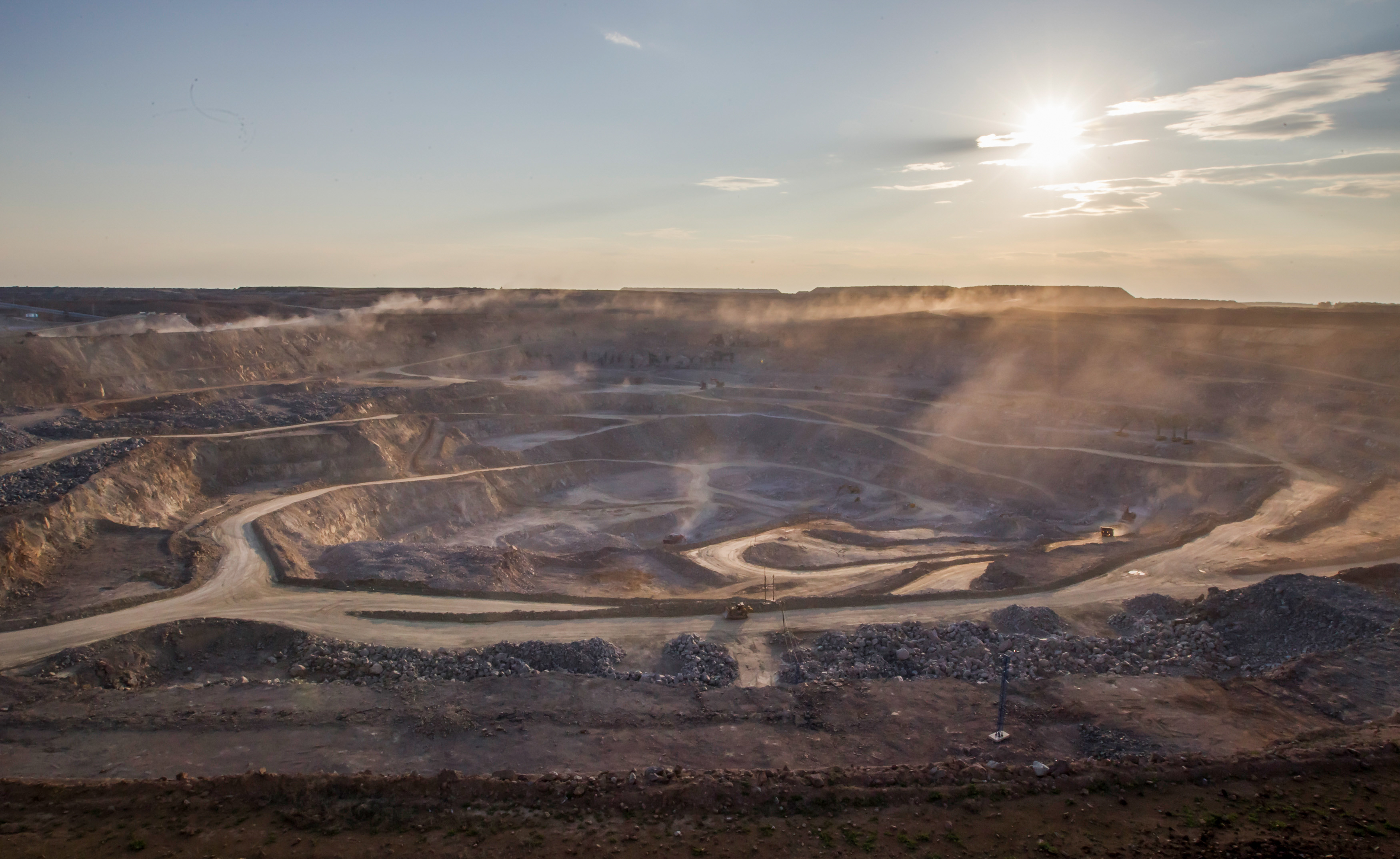 A general view of Altyntau open pit gold mine outside northern Kazakhstan's town of Kokshetau