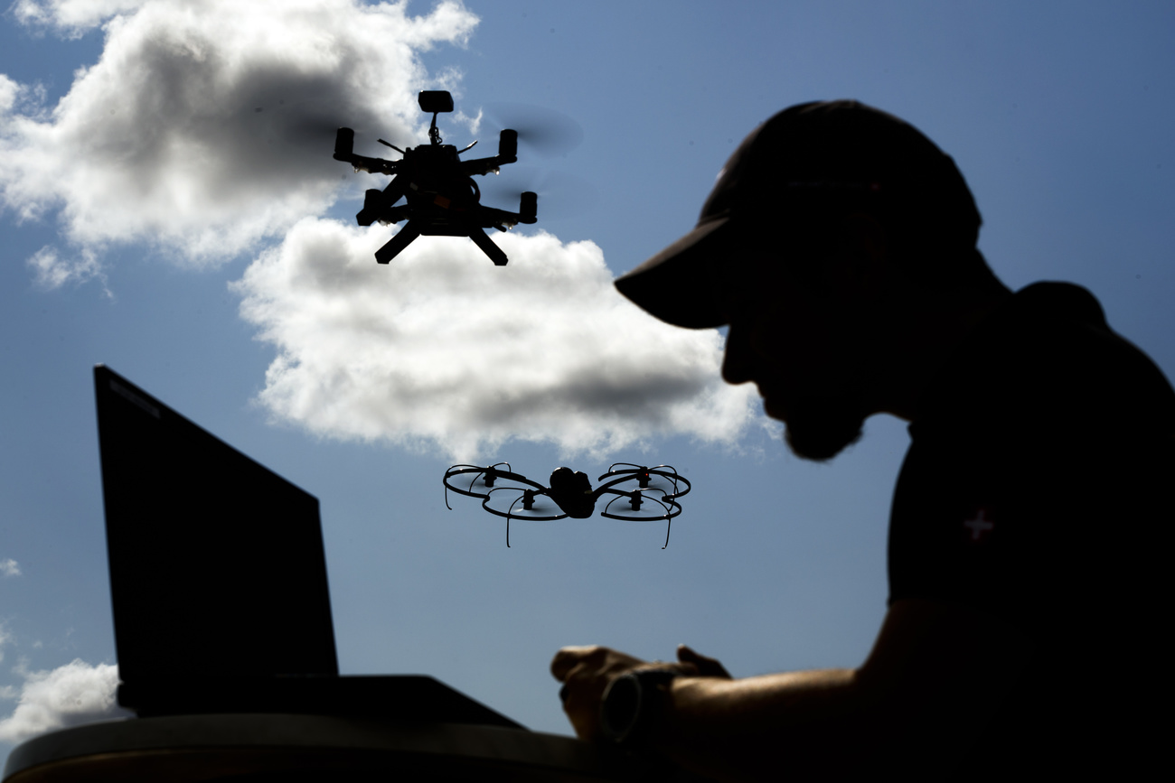 Un drone nel cielo.