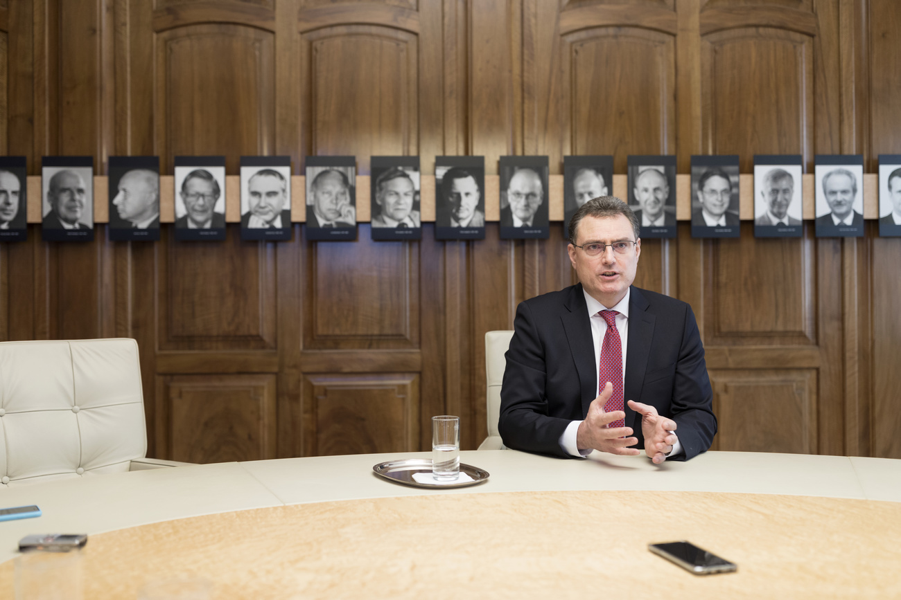 Swiss National Bank (SNB) Chairman Thomas Jordan, during an interview at the SNB headquarters in Zurich, Switzerland, on April 4, 2018.
