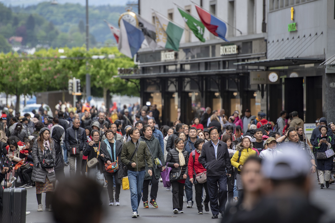 Turisti a Lucerna.