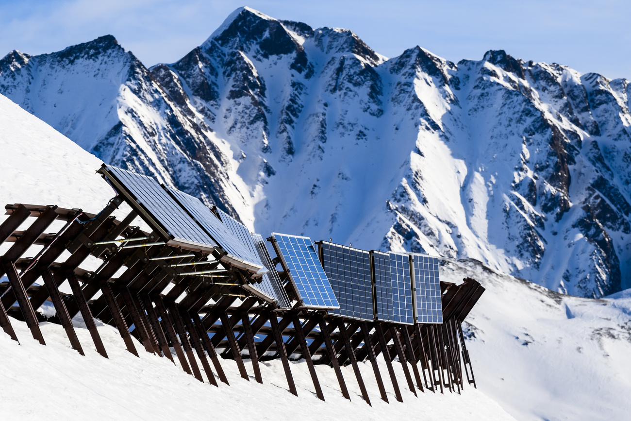 Impianto solare in montagna.
