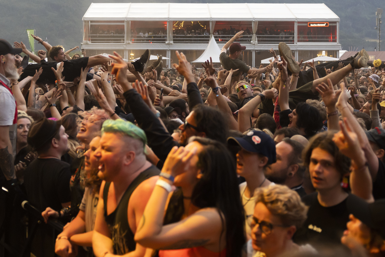 Music fans at Greenfield 2023 in Switzerland
