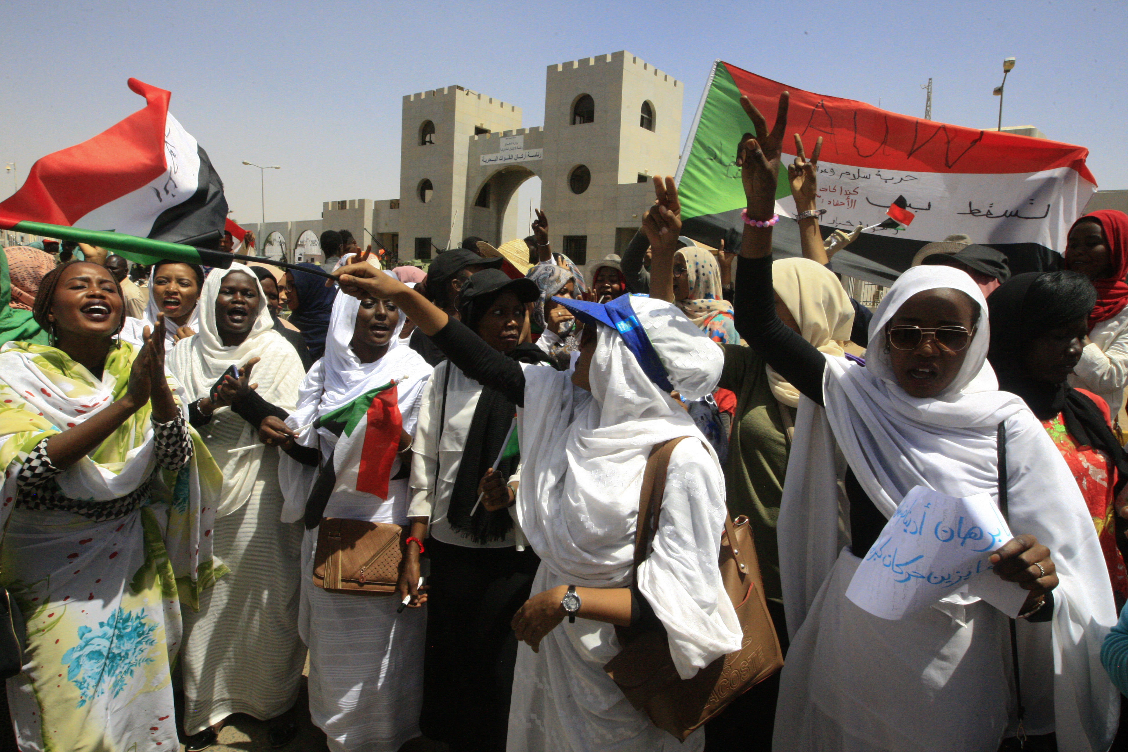Sudanese women celebrate the fall of Omar al-Bashir in April 2019, but the country never came to rest.