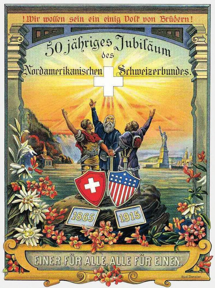 Titelseite der Jubiläumsschrift des Nordamerikanischen Schweizerbunds