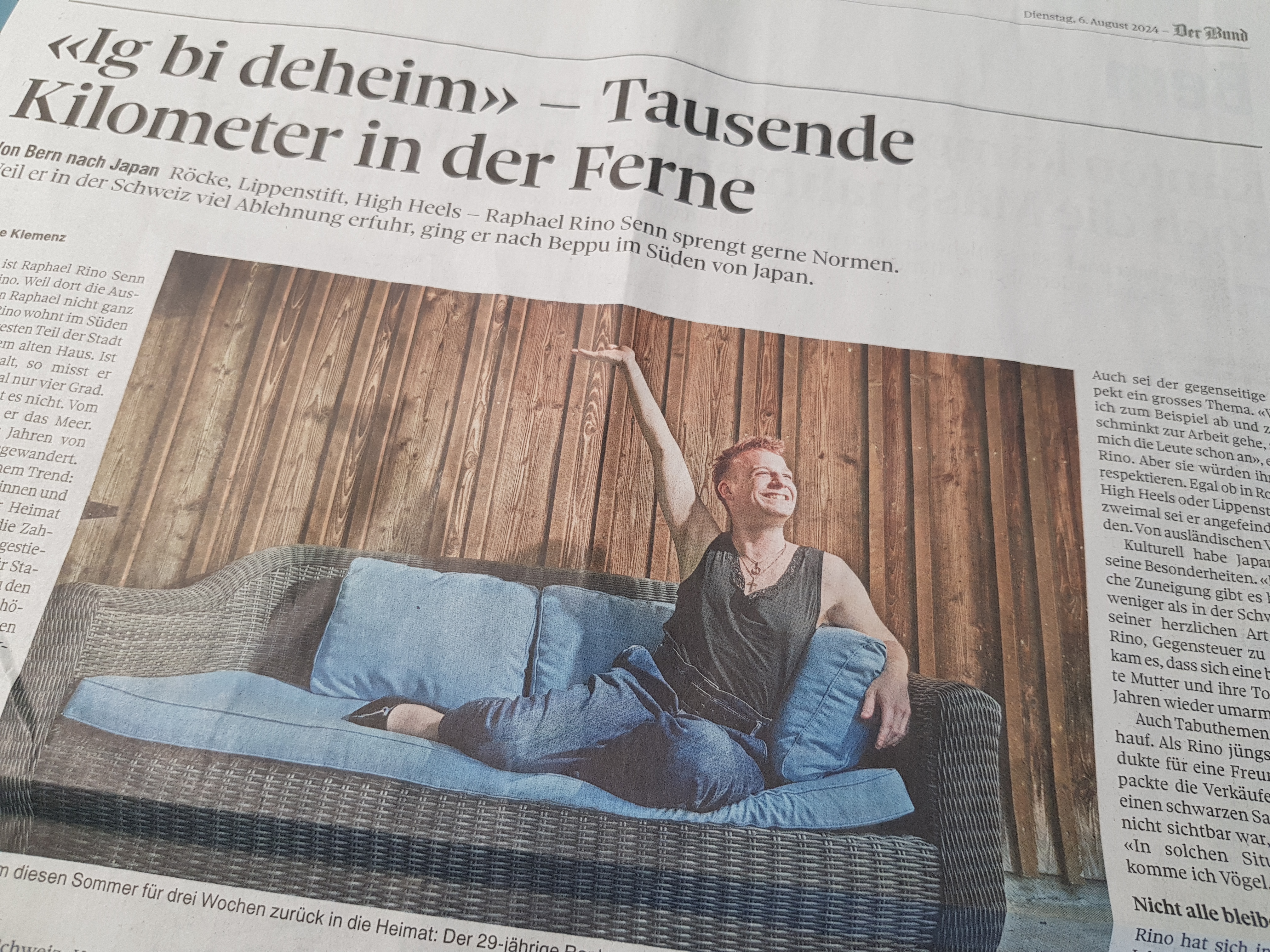 Ein Zeitungsausschnitt