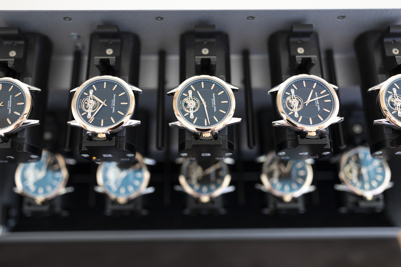 luxury watches on display
