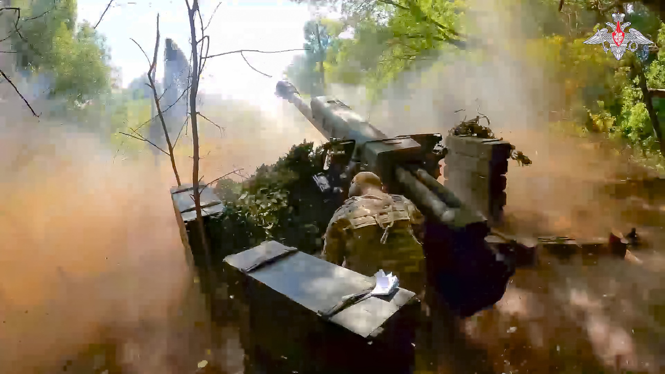 cannone in azione