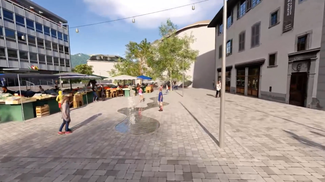 Ein Platz, Visualisierung