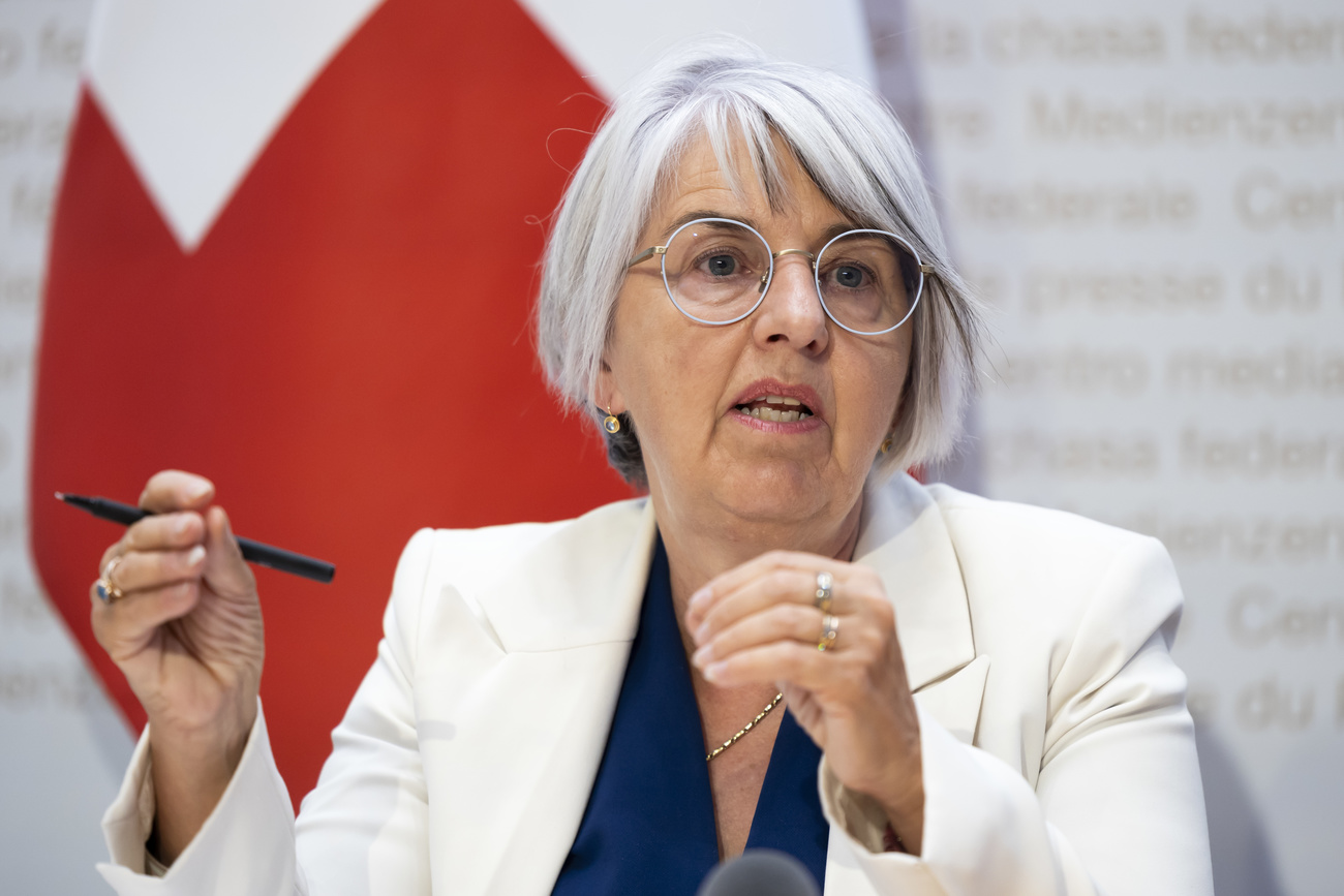 La ministre suisse de la Santé en train de parler