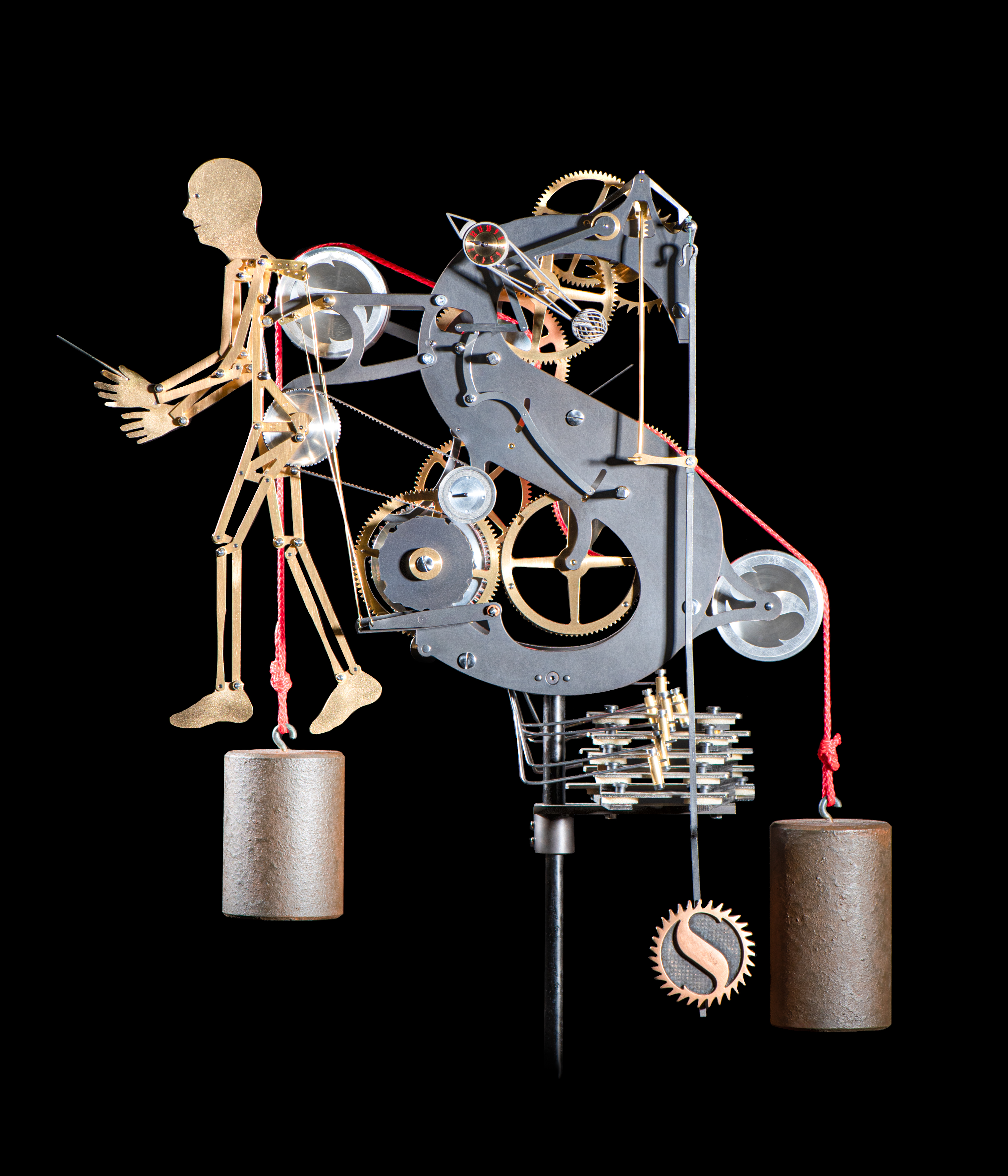 歯車を使って人間の歩く様子を再現した作品