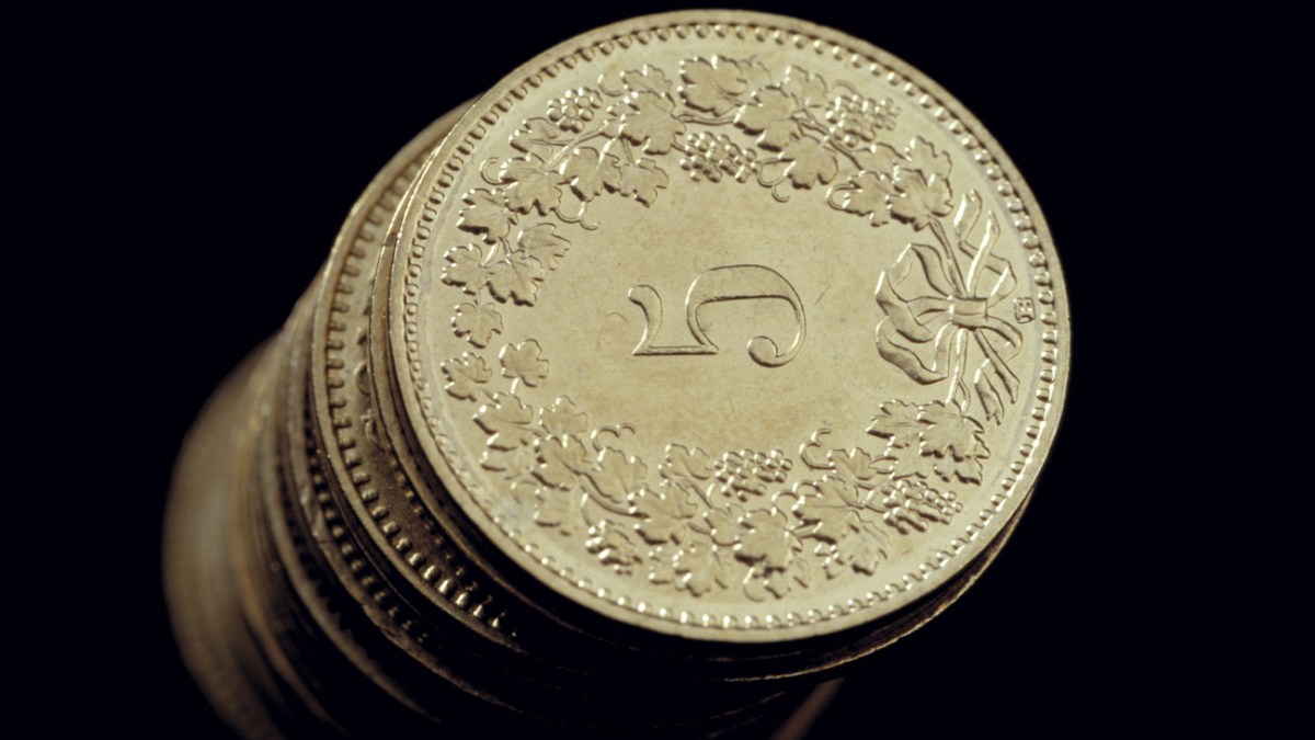 瑞士钱币：从5分到1000