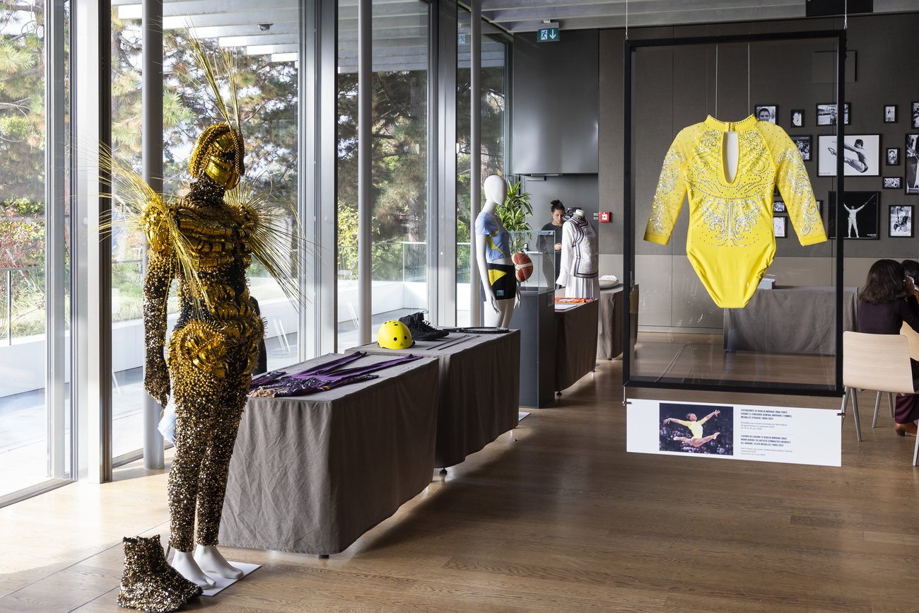 una piccola parte della colelzione del museo olimpico losanna