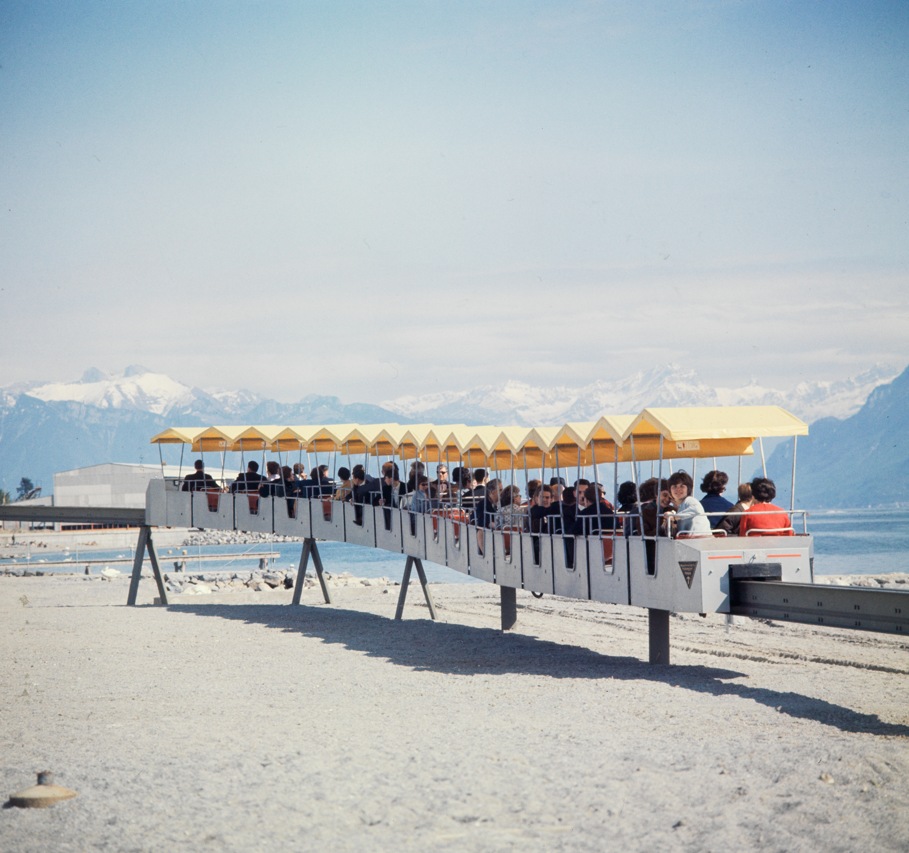 The "Monorail" took visitors through and across the Expo centre.