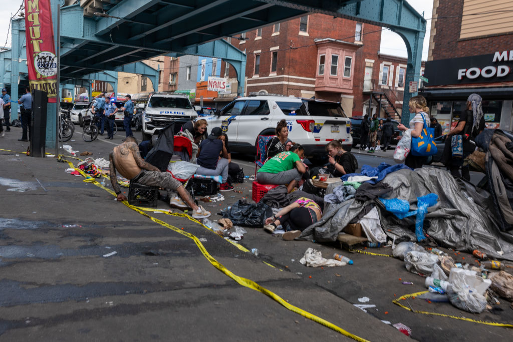 The city of Philadelphia is beginning a long-anticipated clearing of the high drug and crime area where police are closing off part of Kensington Avenue to remove a homeless encampment. An opioid crisis has plagued the area for years and has become what many consider the largest open-air drug market on the East Coast.
