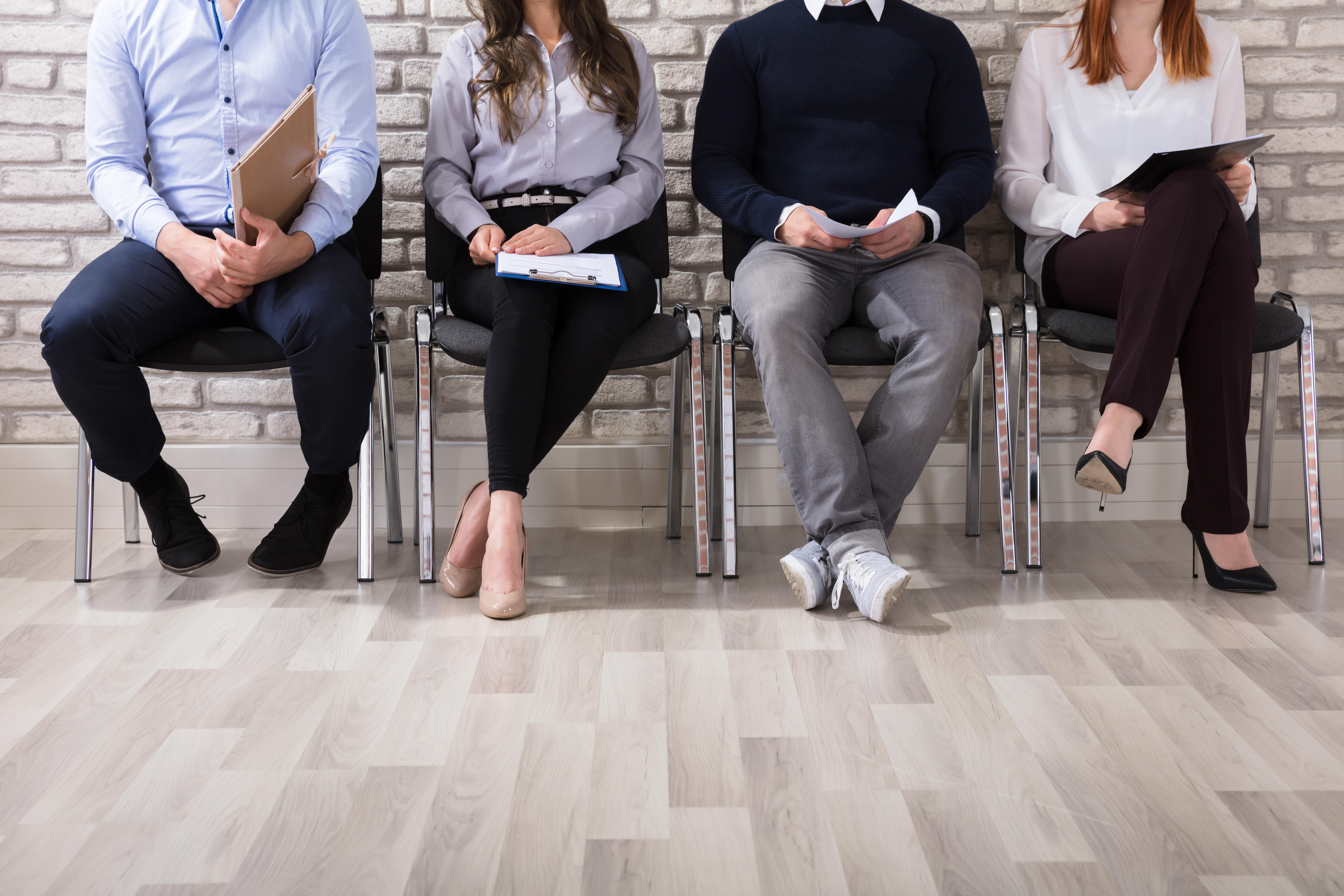 Candidati in attesa di un colloquio di lavoro