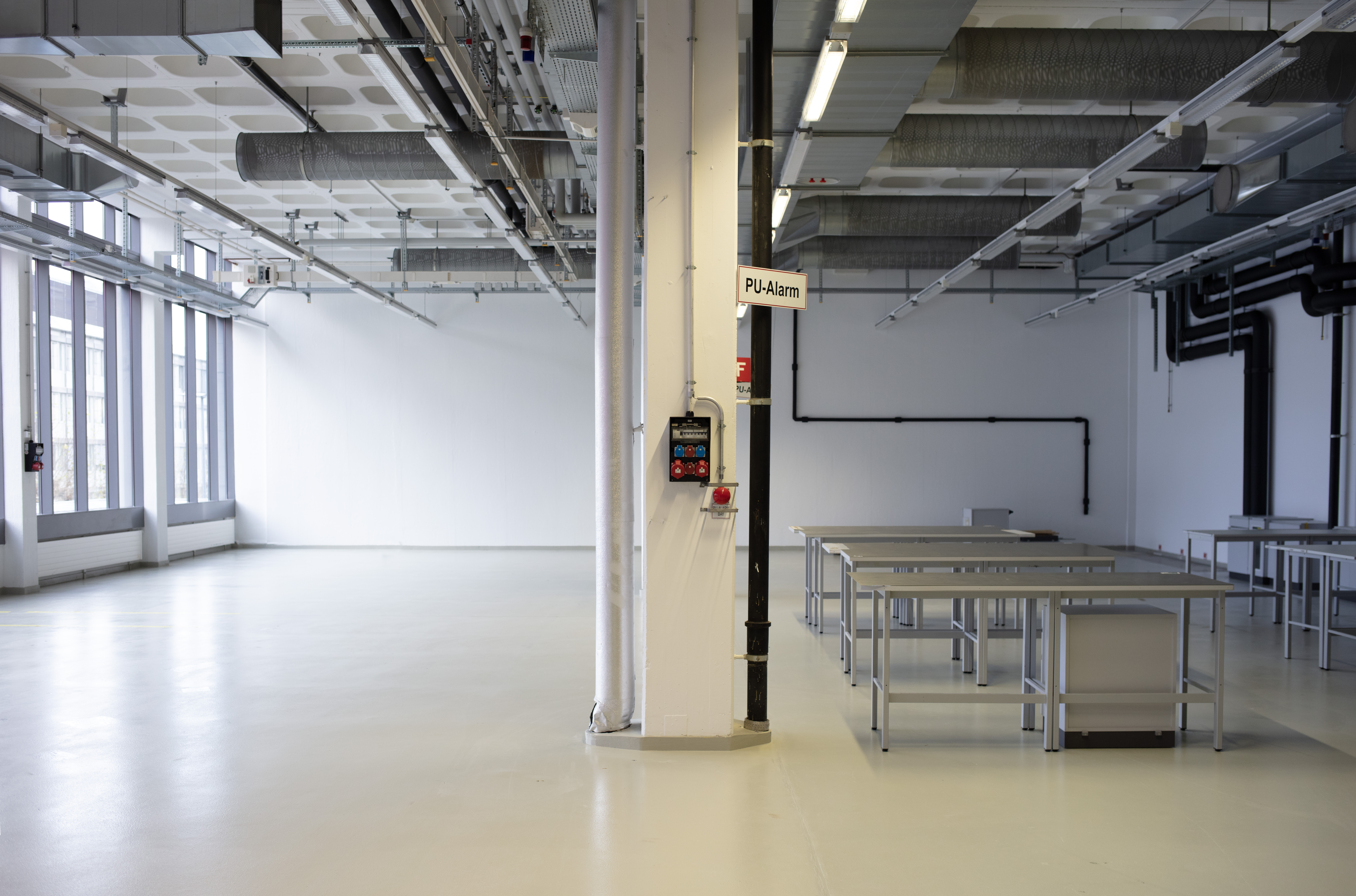 Espaço vazio em um laboratório