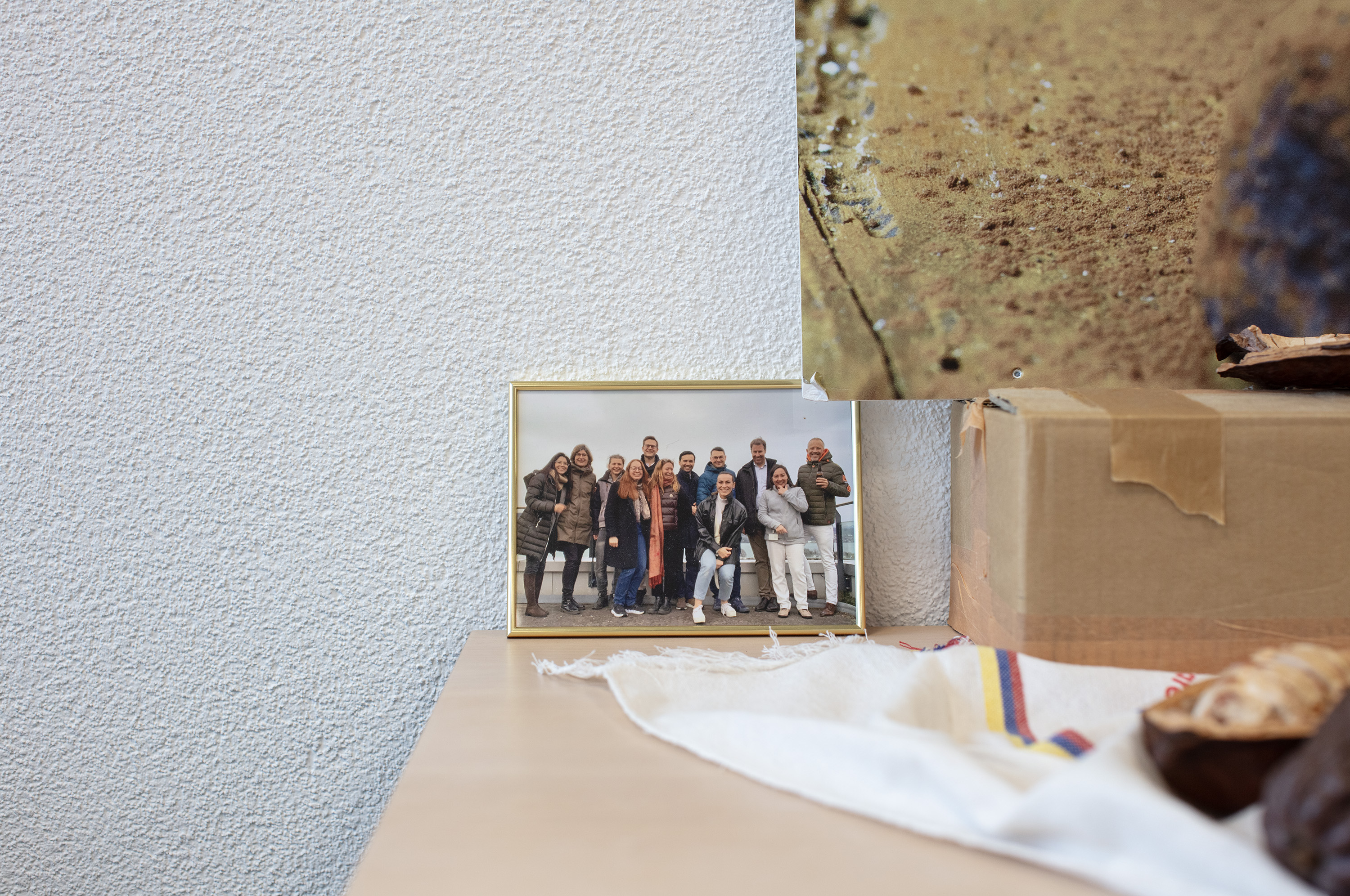 Foto de uma equipe de pesquisadores