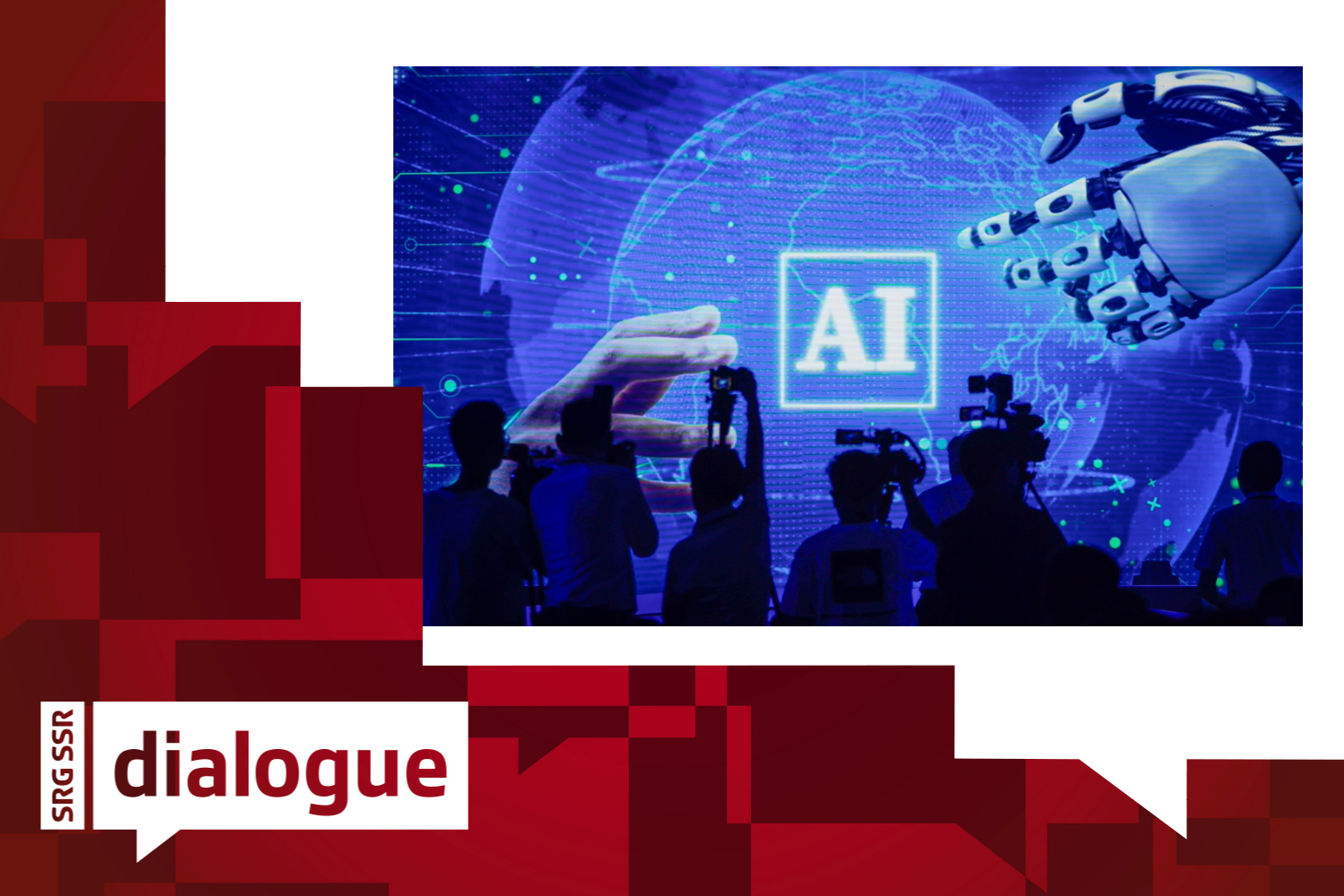 AI letters on blue background