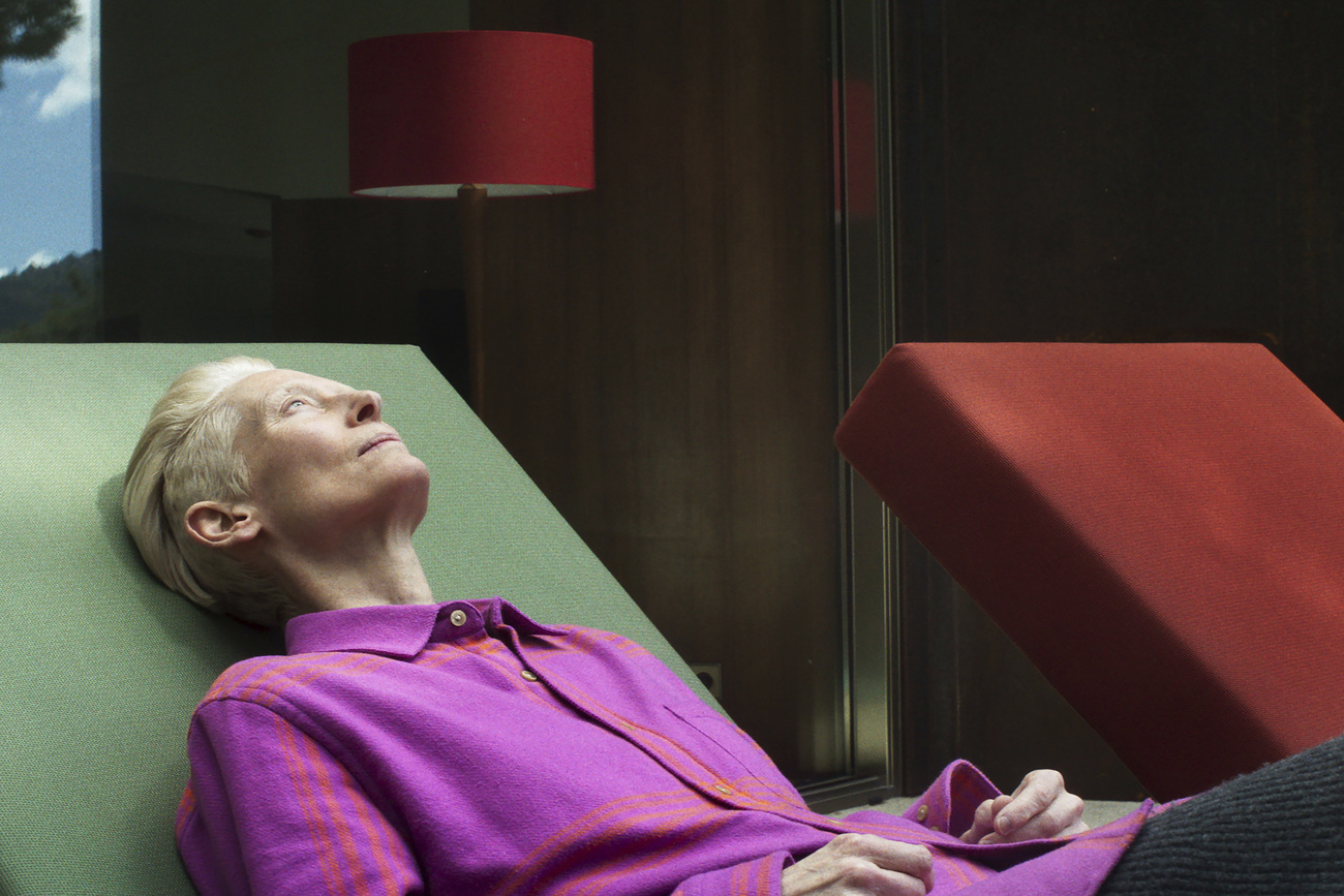 Actor Tilda Swinton in a scene from The Room Next Door.