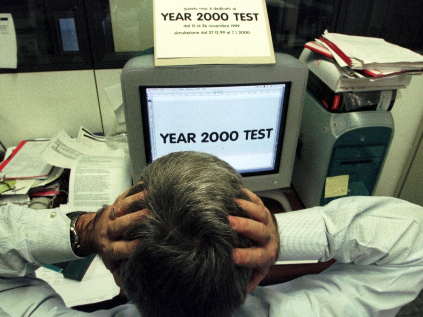 Fear of the millenium Y2K bug on December 31, 1999.