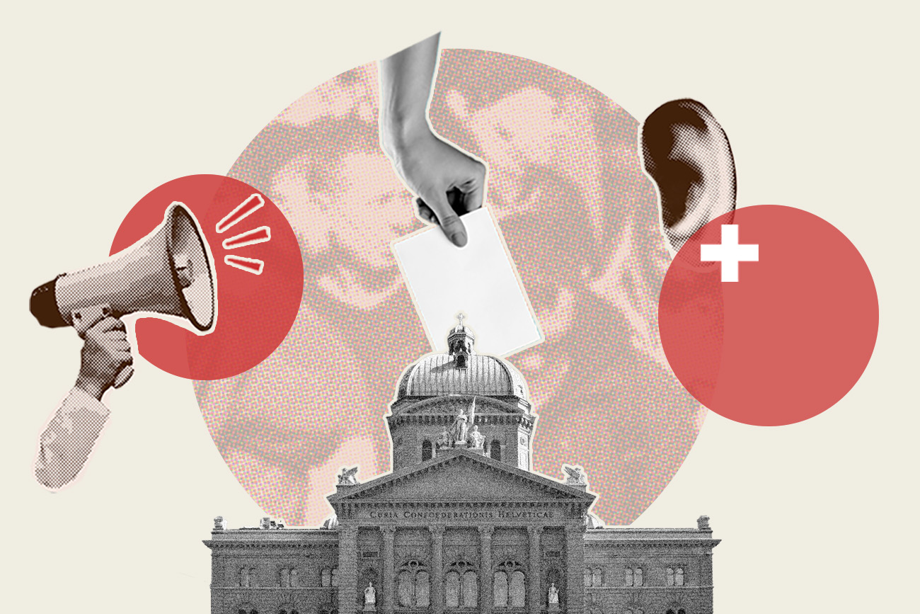 Illustration for an article about Swiss votes.
