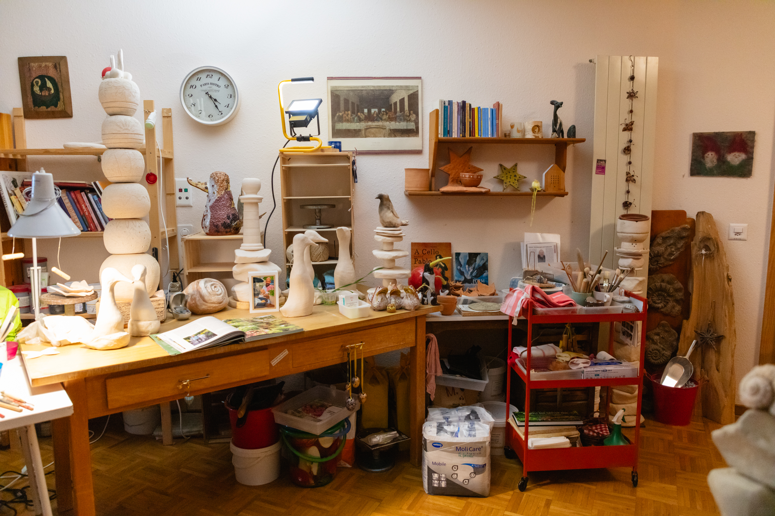 伊冯娜的房间也是她的工作室。