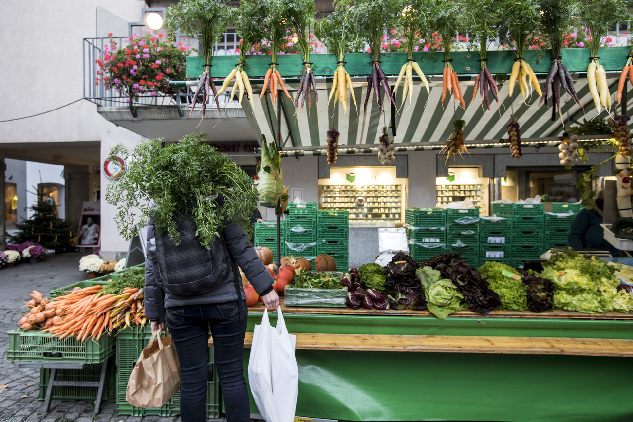 shopping for vegetables