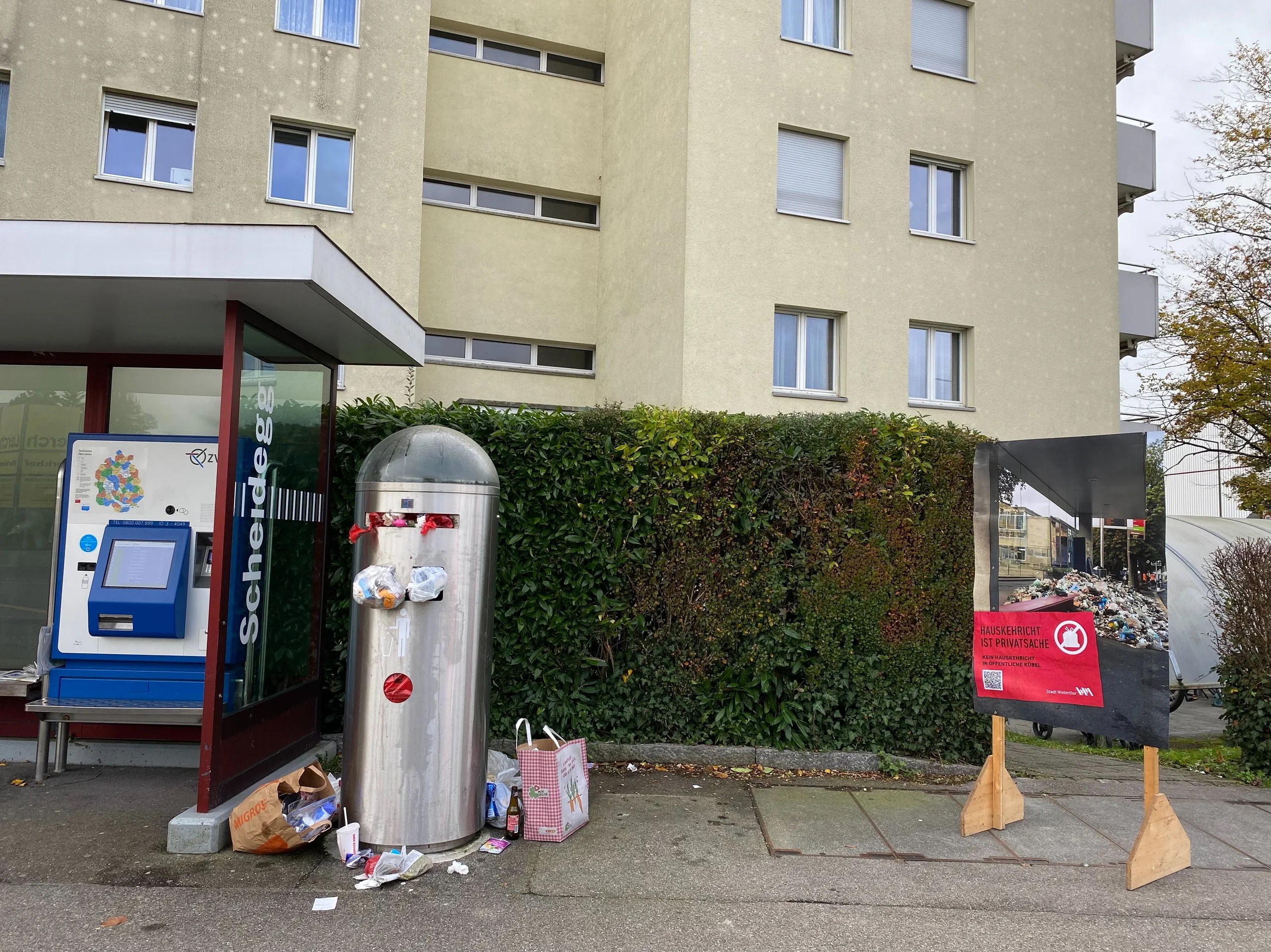 Solche Bilder wollen die Verantwortlichen der Stadt Winterthur nicht mehr sehen. Eine Kampagne konnte das Problem bisher nicht lösen.