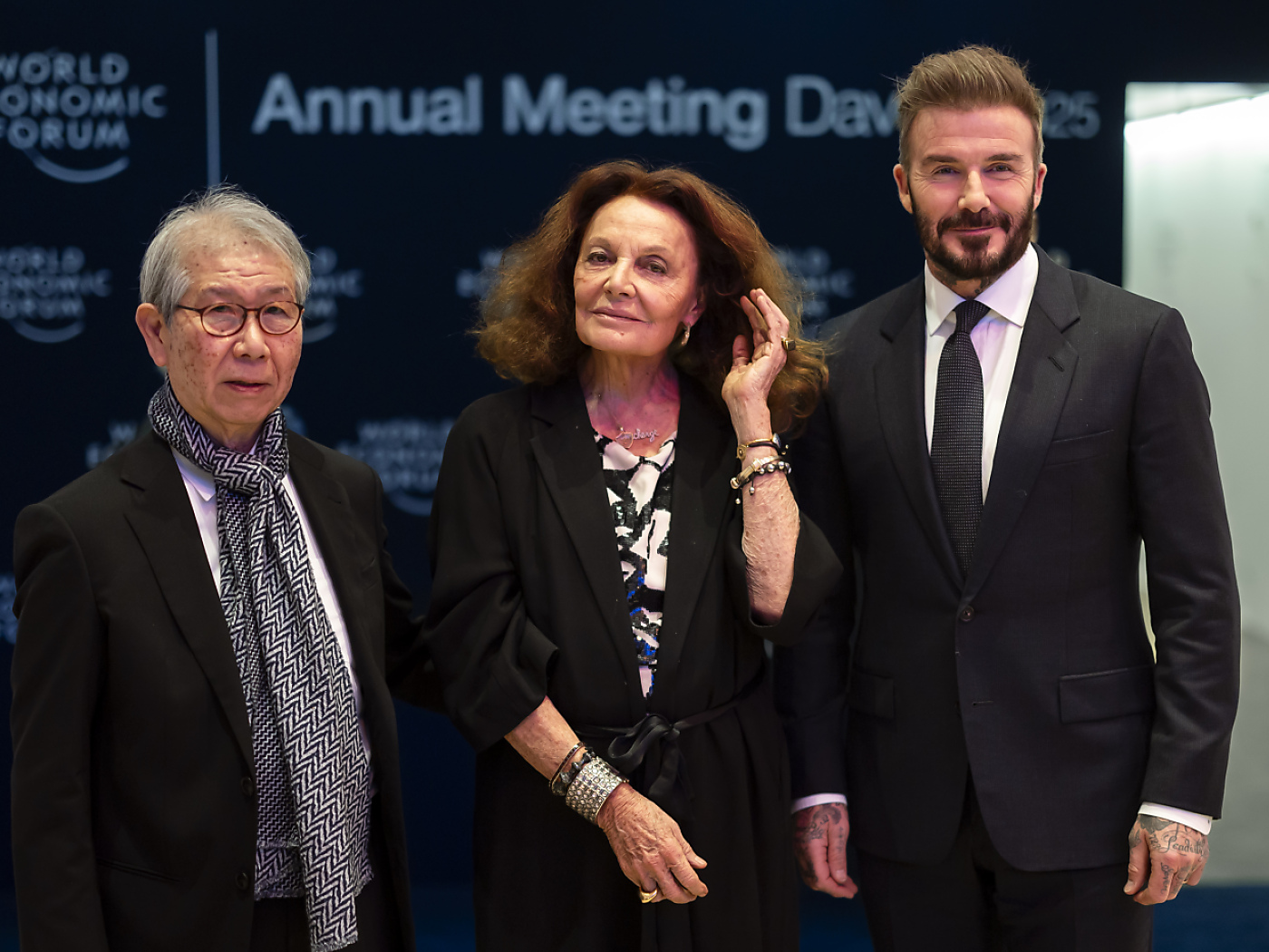 WEF 2025: Crystal Award to Beckham, Yamamoto and von Fürstenberg