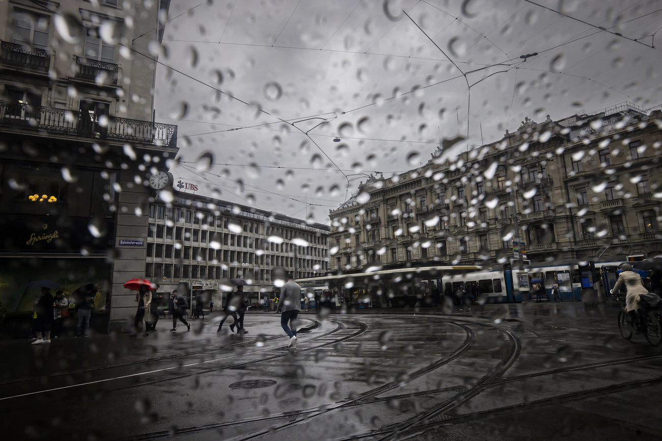 View of Switzerland's financial centre in Zurich.
