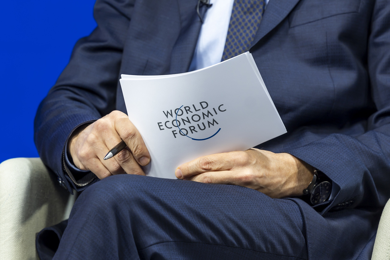Yann Zopf, Head of Media at WEF, attend a remote Pre-meeting press conference of the World Forum Annual Meeting 2025