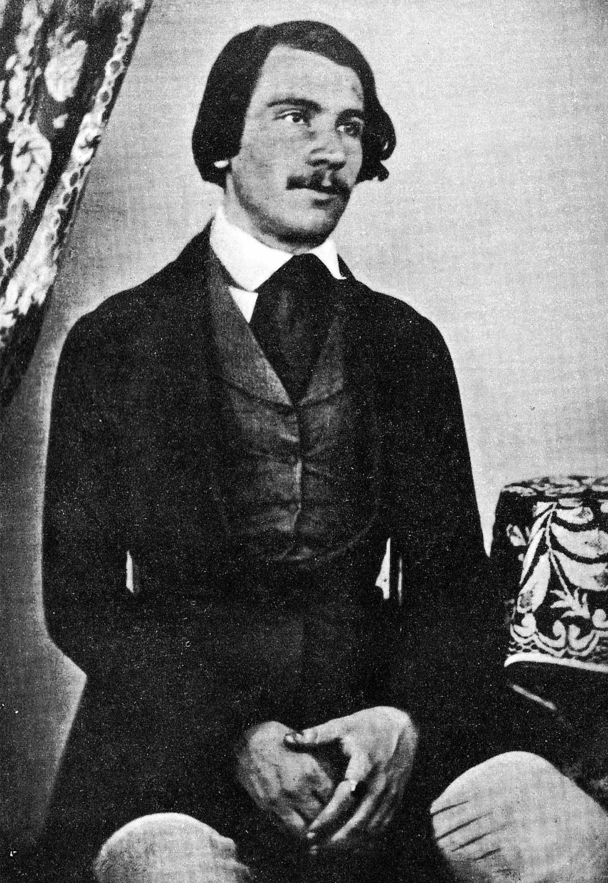 歴史家で作家のヤコブ・ブルックハルト、1840年頃