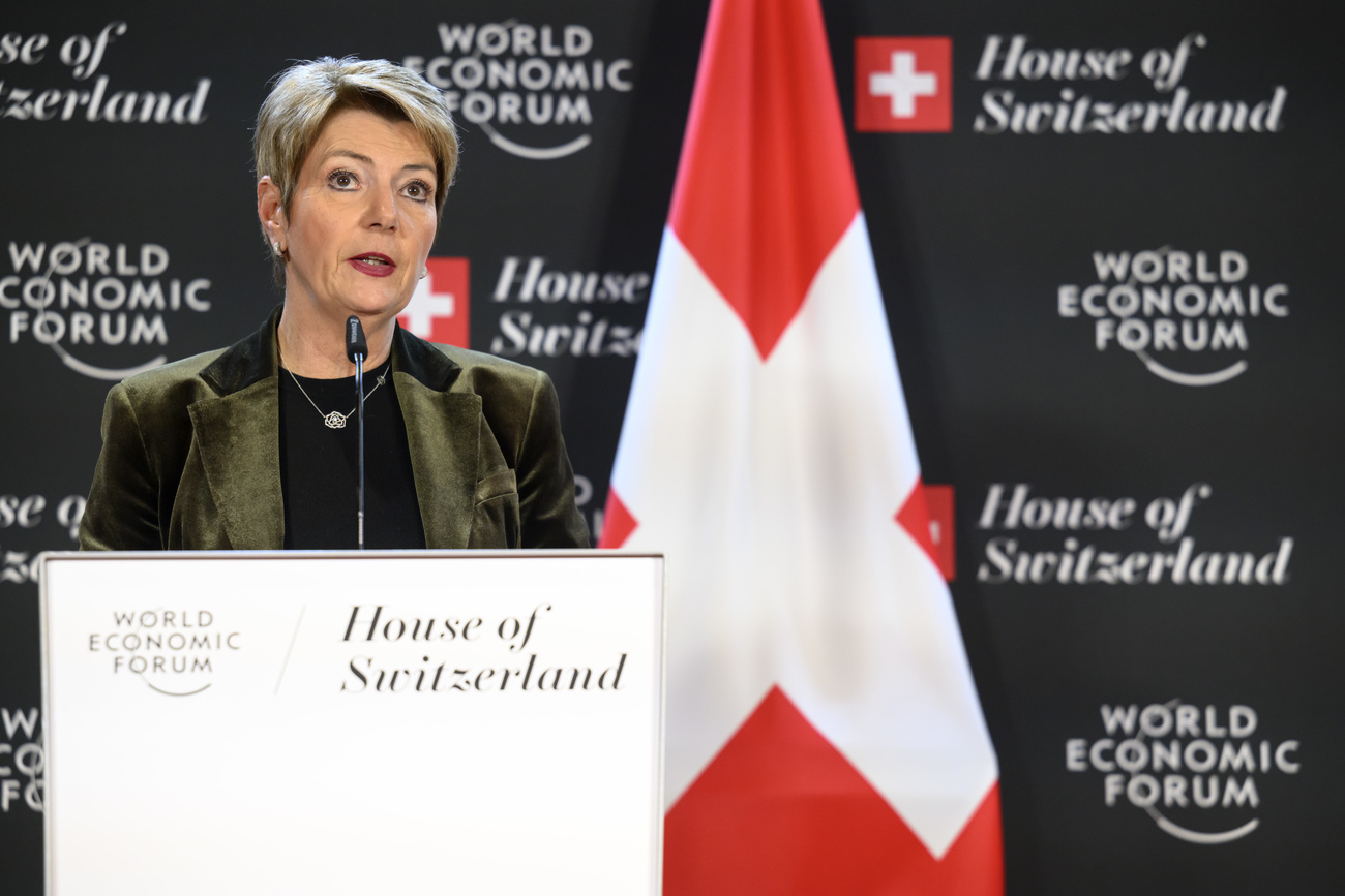 Swiss finance minister Karin Keller-Sutter expressed her concerns at WEF.