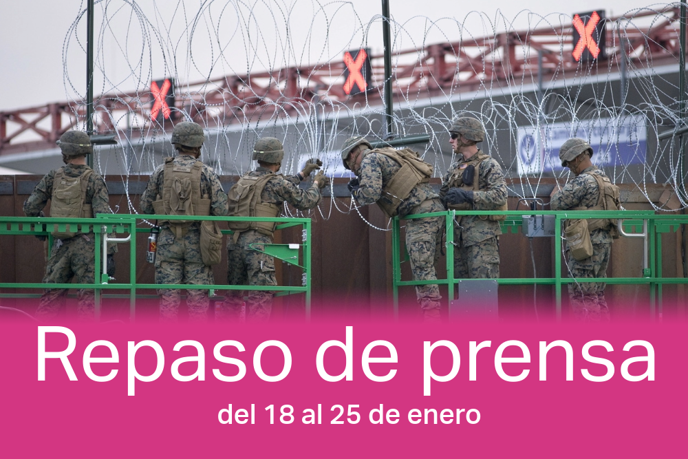 Militares de Estados Unidos enviados a la frontera sur por Trump.