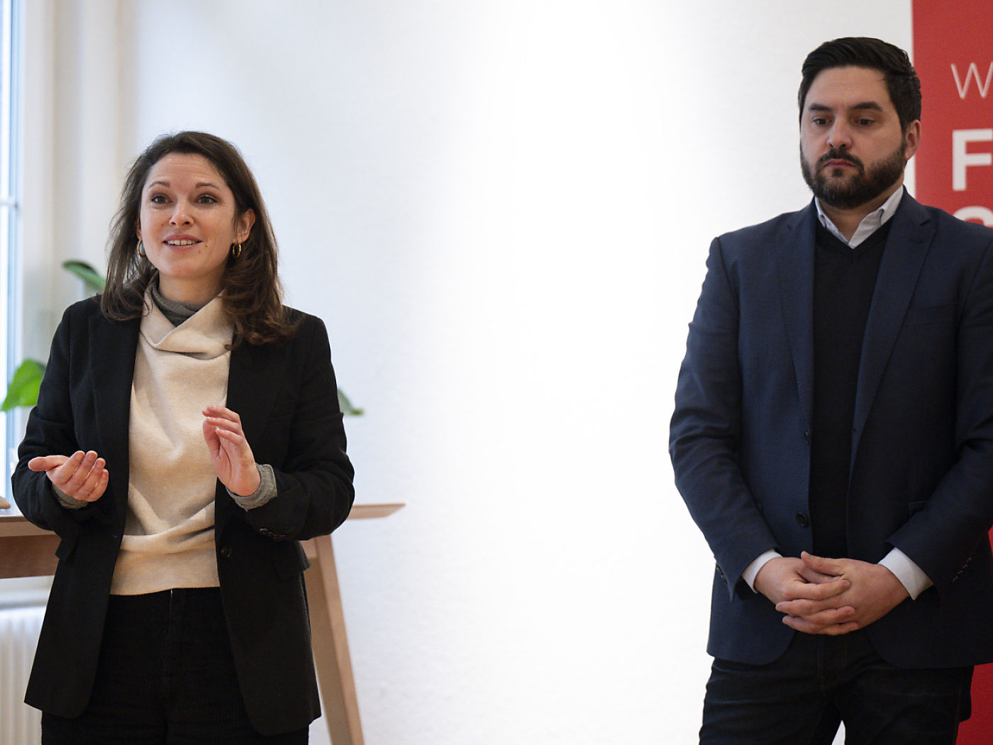 i copresidenti del Partito socialista, Mattea Meyer e Cédric Wermuth