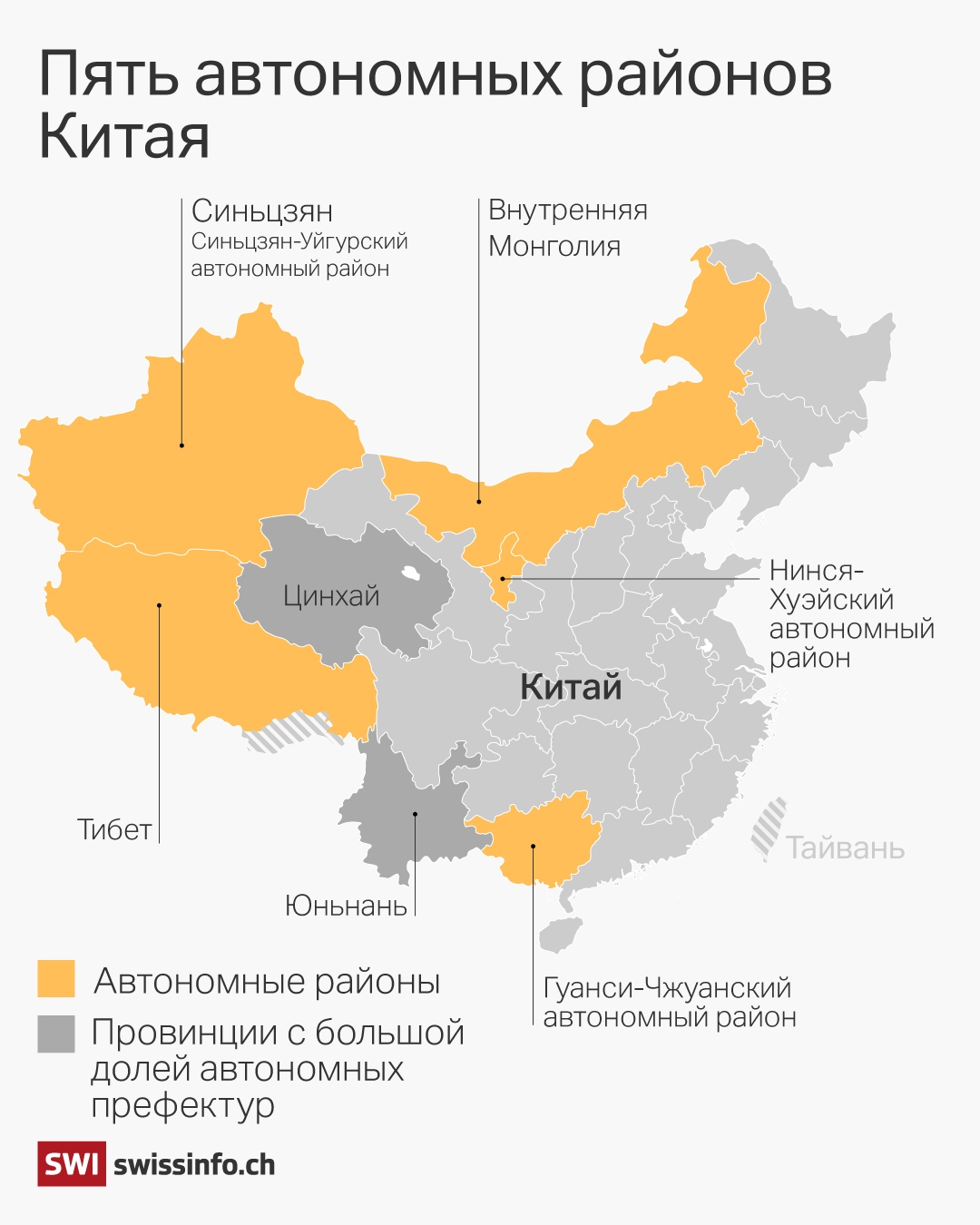 Пять автономных районов Китая
