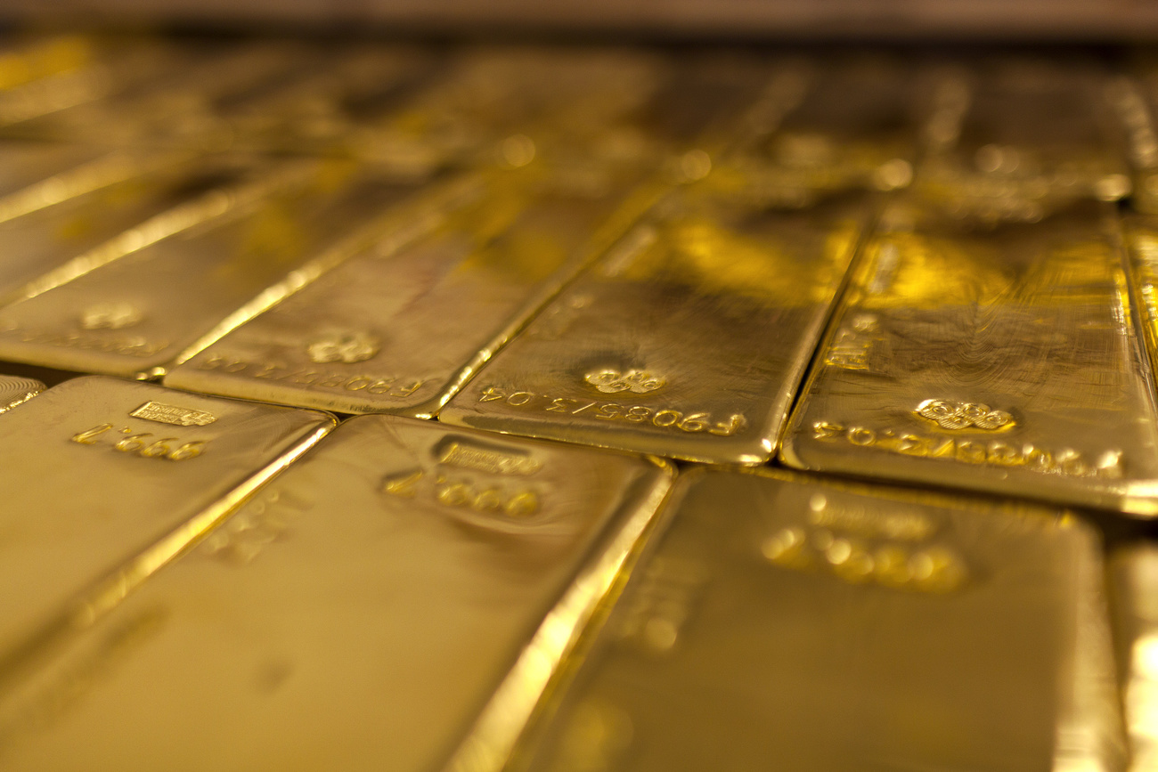 Lingotti d'oro conservati in una banca svizzera.