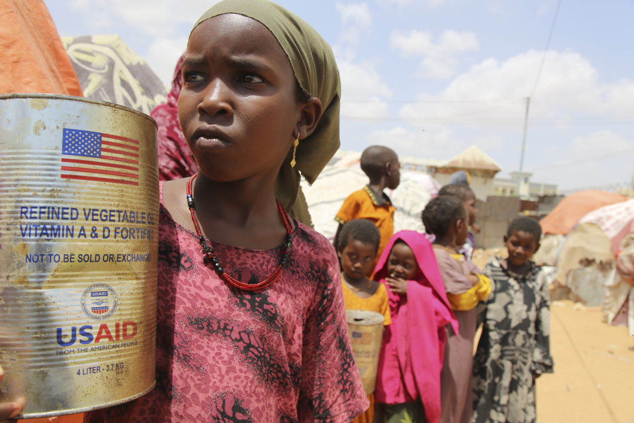 USAID distributed at a camp in Somalia, 2025.