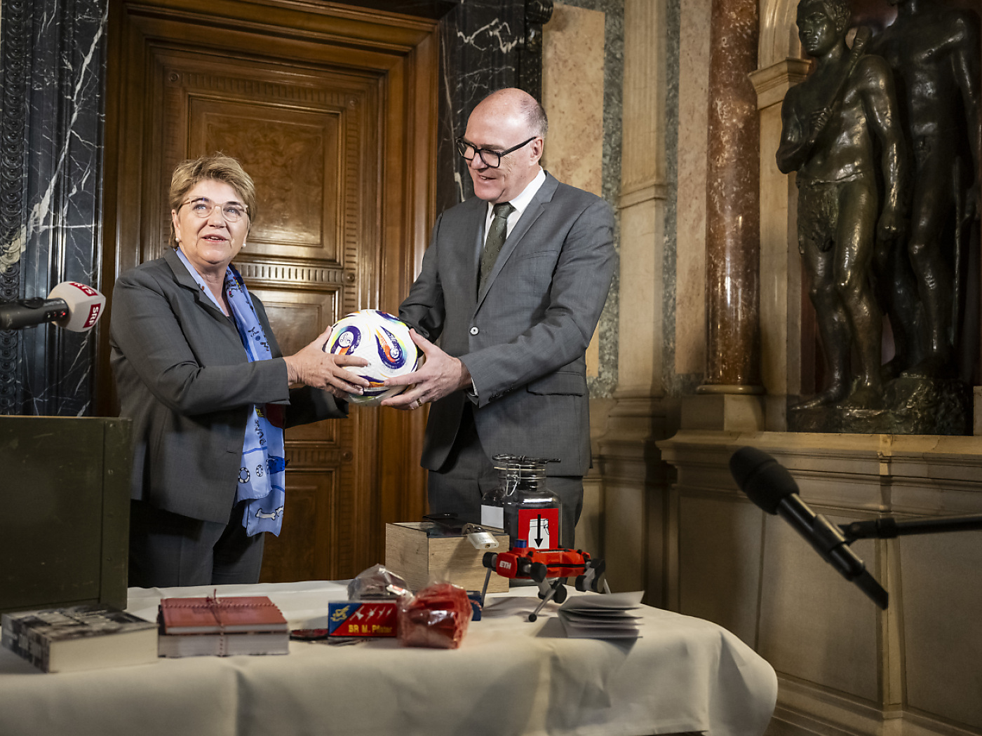 Football, military biscuits and books for Martin Pfister