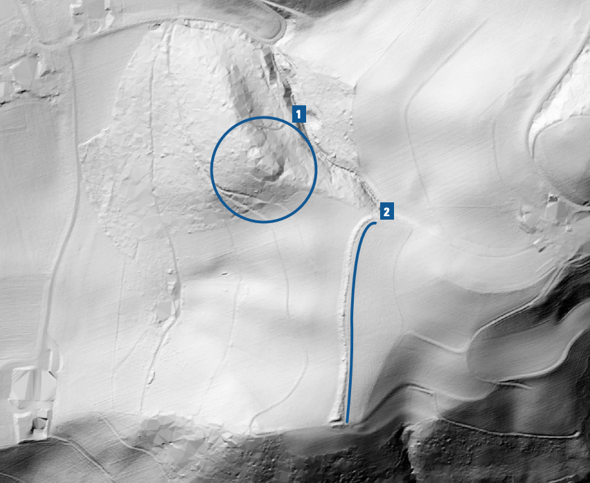 Discovered thanks to lidar: Former castle site in the Bernese Emmental.