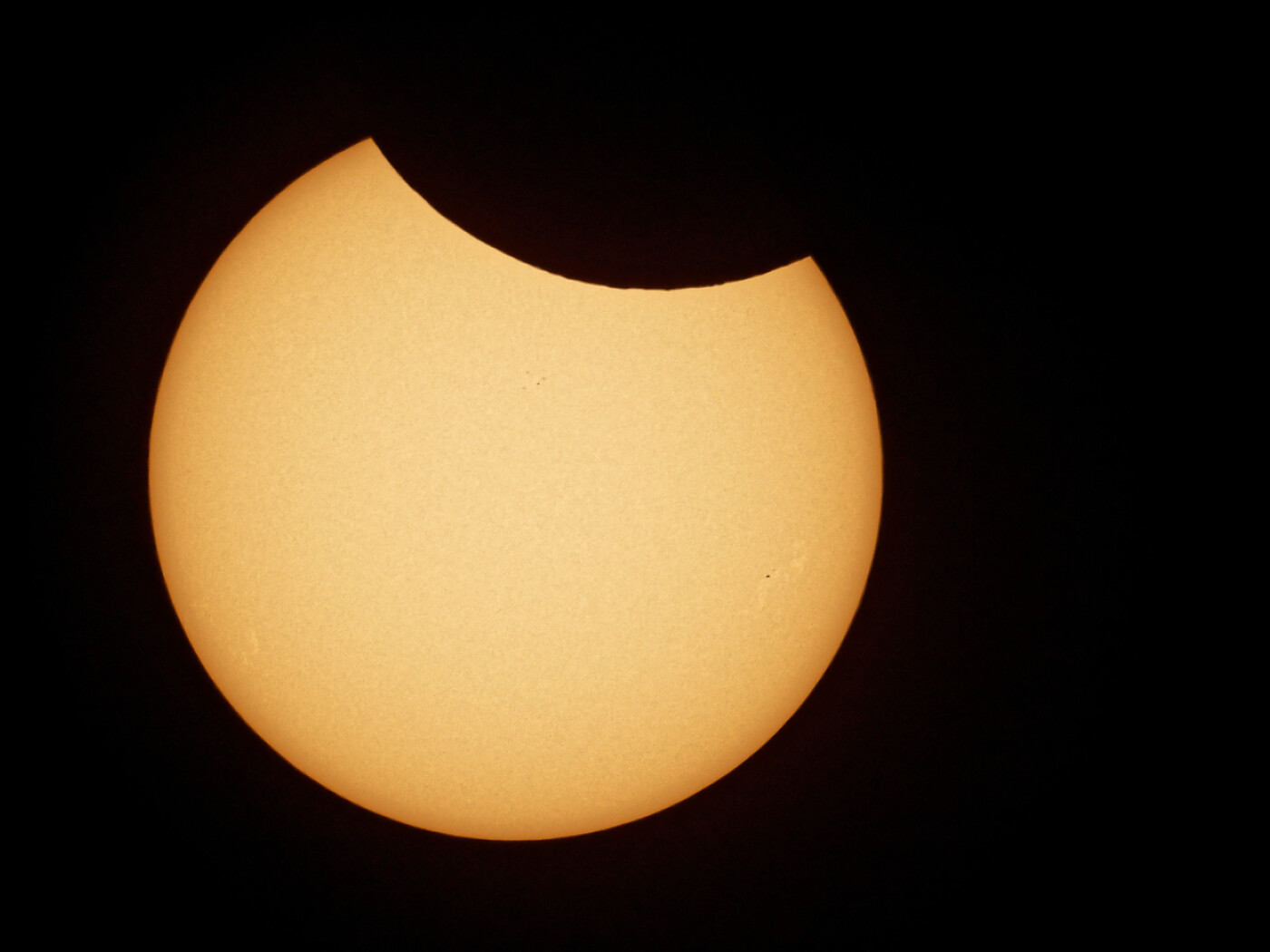On Saturday, the moon moves in front of the sun
