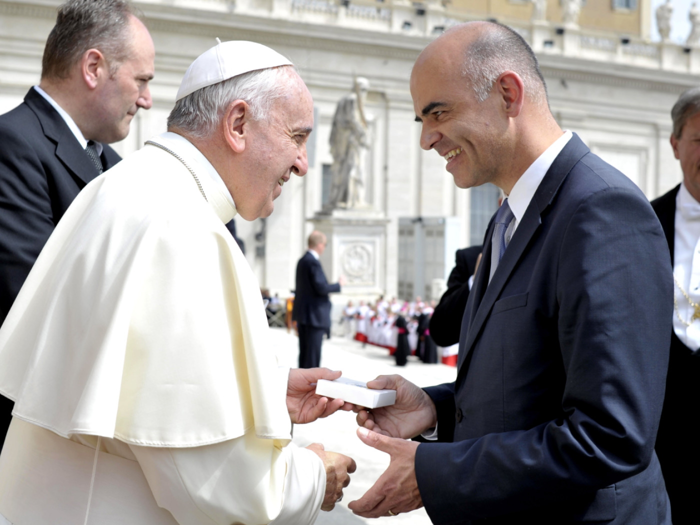 papa Francesco e Alain Berset
